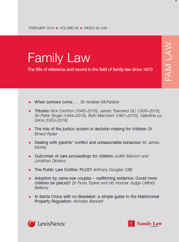 Publication alert: Family Law February 2019