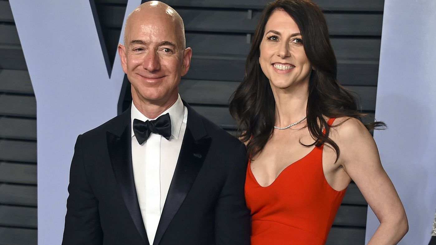 Bezos and wife