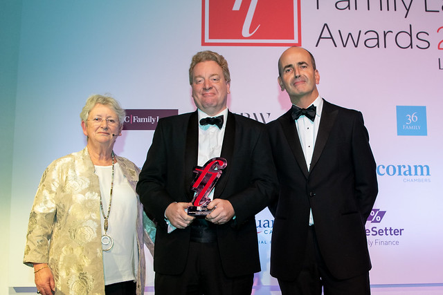 Alex Clark accepts last year's award on behalf of Sir James Munby.